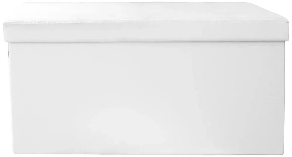 Biała pufa otwierana ekoskóra C5-D39