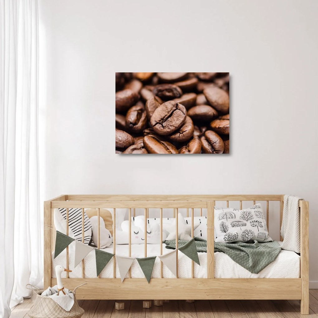 Obraz na szkle ziaren kawy (70x50 cm)