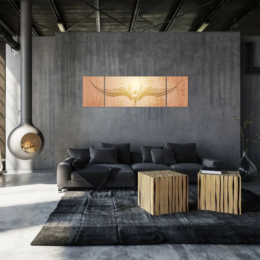 Obraz - Anielska abstrakcja (170x50 cm)