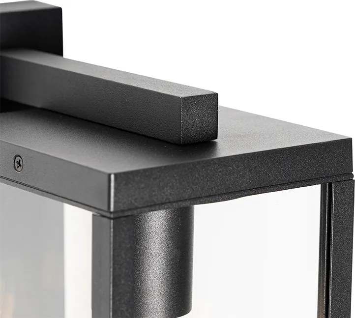 Lampka ścienna zewnętrzna czarna z czujnikiem ruchu IP44 - Charlois