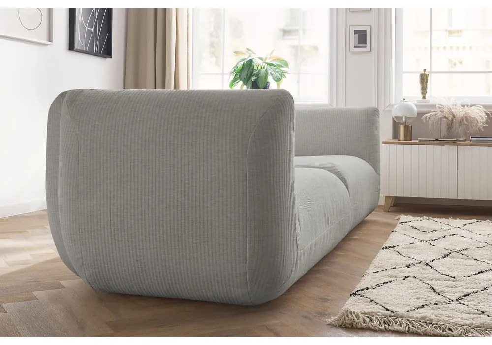 Beżowa sztruksowa sofa 260 cm Lecomte – Bobochic Paris