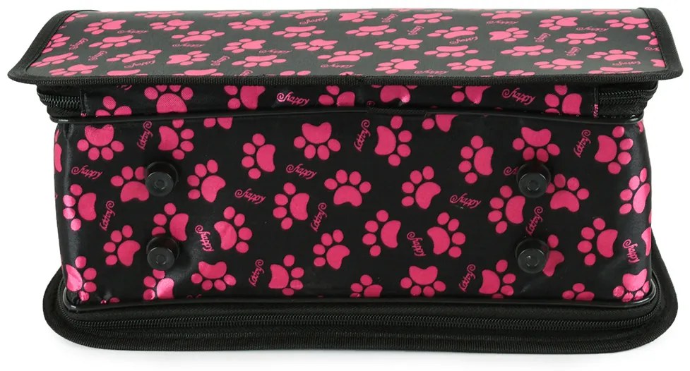 Torba transportowa dla psa/kota FURGO XL, czarno-różowa
