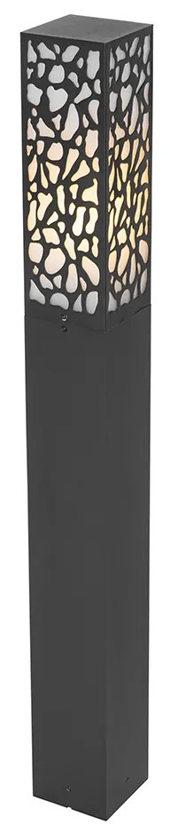 Nowoczesny słup ogrodowy czarny 90 cm IP44 - Nicole
