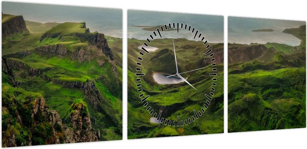 Obraz - Quiraing, Szkocja (z zegarem) (90x30 cm)