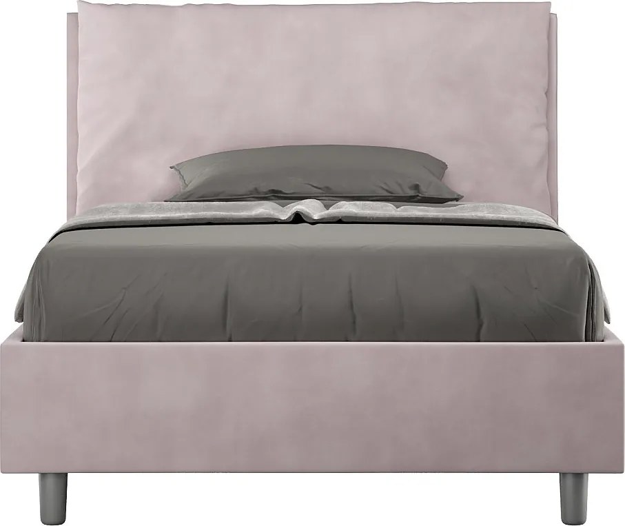 Łóżko bez stelaża tapicerowane 120x200 microfibra kolor lawendy Antea Large