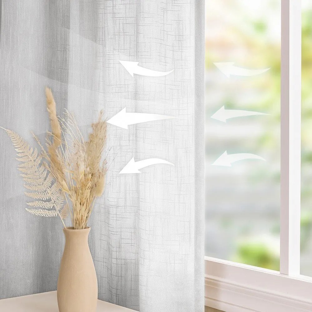 Biała zasłona 140x250 cm Valeta – Restilo