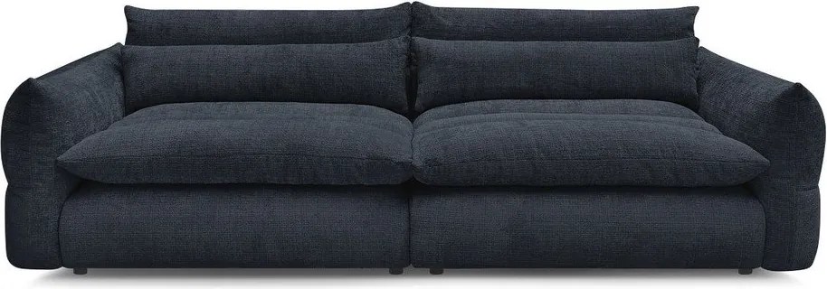 Ciemnoniebieska sofa z tkaniny szenilowej 276 cm Neil – Bobochic Paris