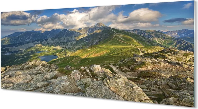 Szklany Panel Panorama Gór i Jeziora