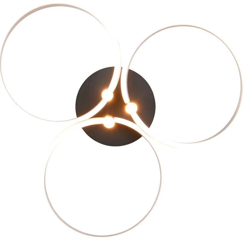 Lampa sufitowa LED w czarno-srebrnym kolorze ze ściemniaczem Caruso – Trio