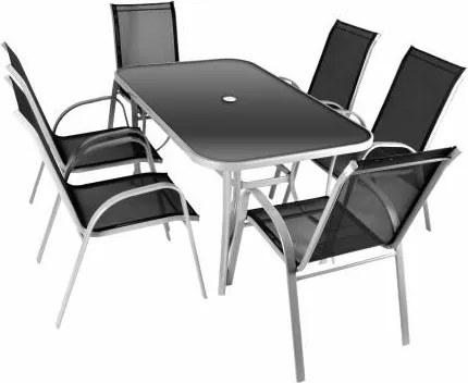 Komplet mebli ogrodowych 7 szt. antracyt