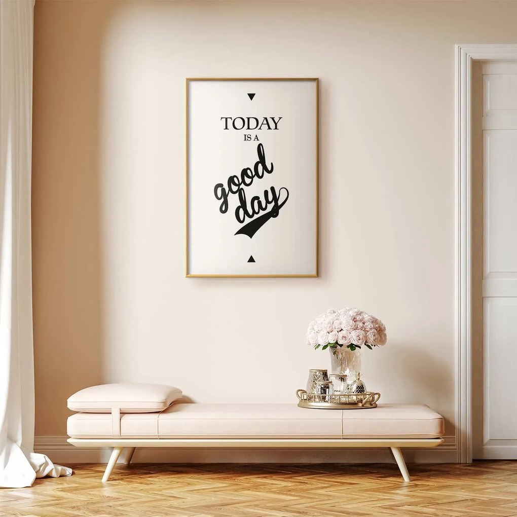 Plakat Today 21x30 cm z ramą złotą bez marginesu ARTGEIST B