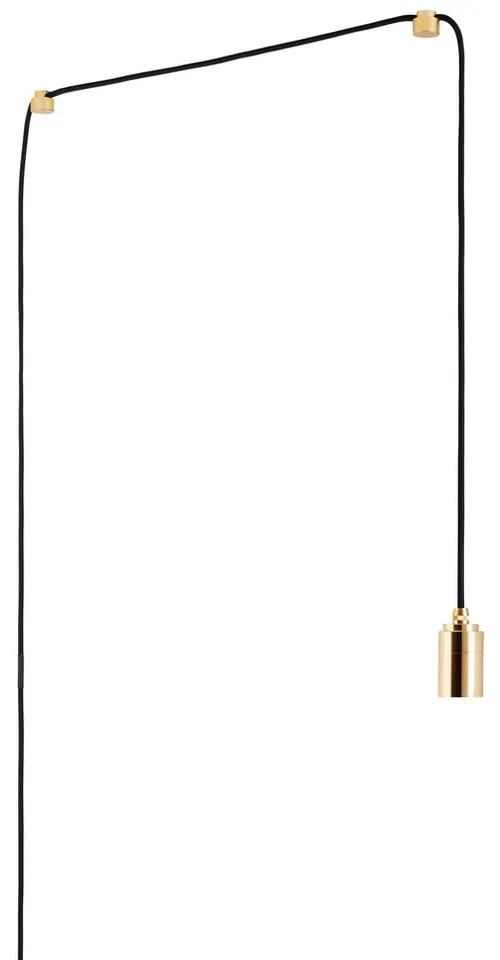 Lampa wisząca w czarno-złotym kolorze ø 4 cm Plug & Play – tala