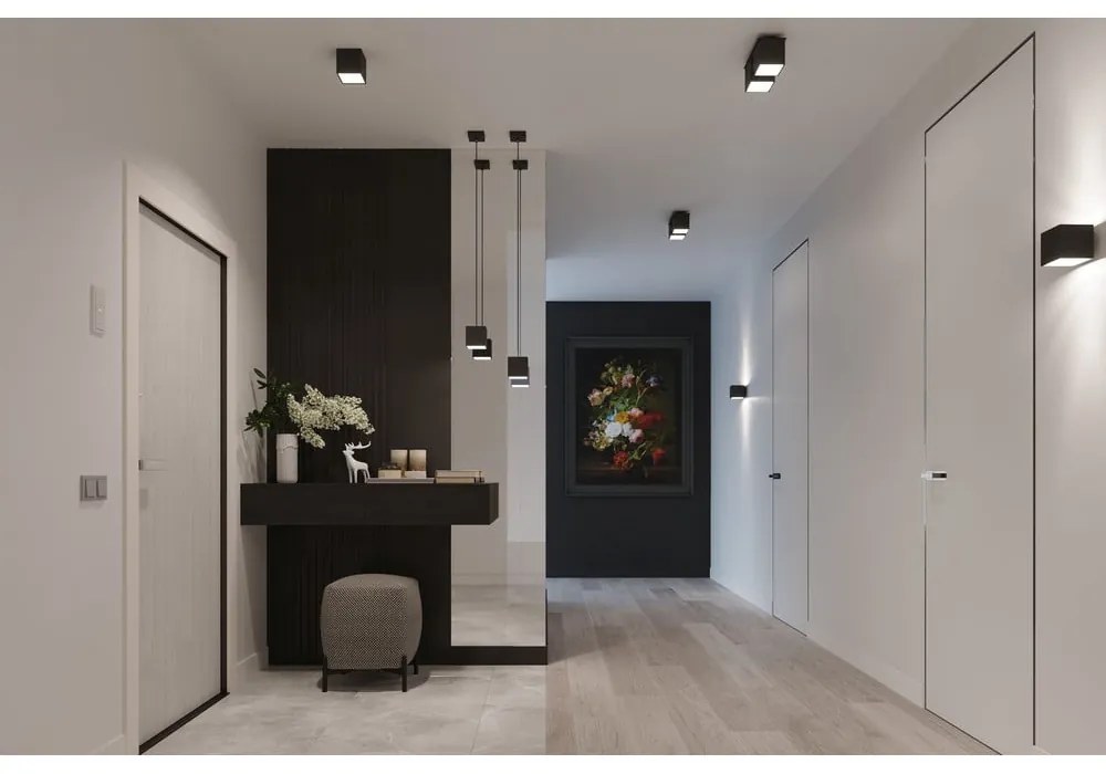 Czarny kinkiet Sollux Geo