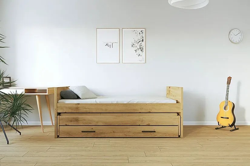 Modułowa szuflada ze stelażem oraz półką dąb artisan W4-M65