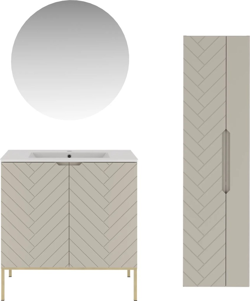 Meble do łazienki w stylu glamour Aspen 51 cashmere/złoty