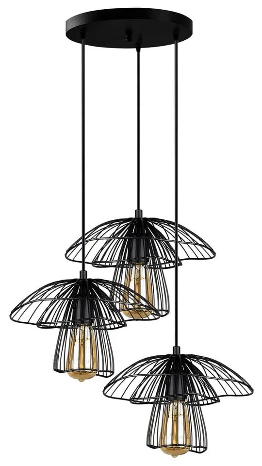 Czarna lampa wisząca Squid Lighting Root, wys. 117 cm