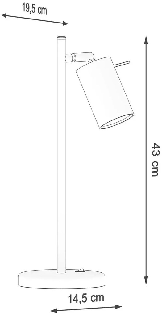 Czarna loftowa lampka biurkowa - A195 M2-W09