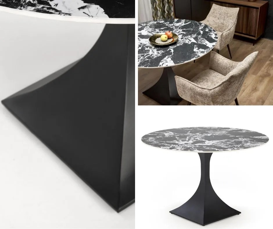 Okrągły stół z blatem ze spieku Manuel Halmar