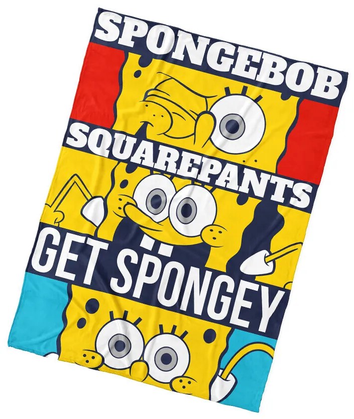 Carbotex Kocyk dziecięcy Sponge Bob Squarepants,130 x 170 cm