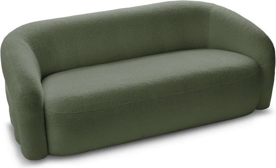 Zielona sofa z materiału bouclé 193 cm Elina – Bobochic Paris