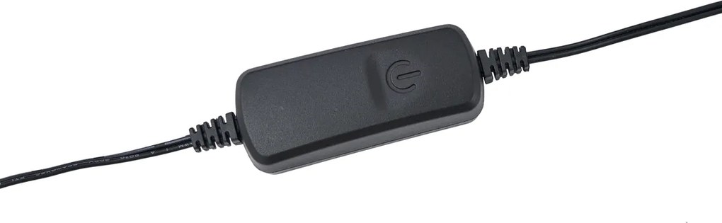 Nowoczesna lampa stołowa czarna z wbudowaną diodą LED z 3-stopniową regulacją ściemniania - Twirl