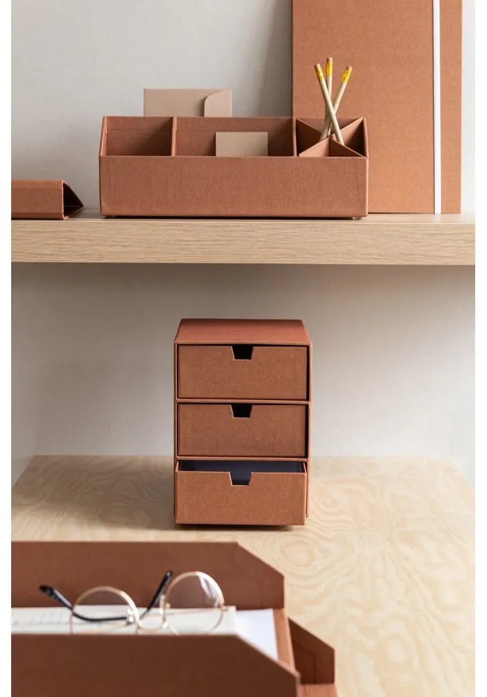 Kartonowy organizer z szufladką Ingrid Restore Paper Laminate – Bigso