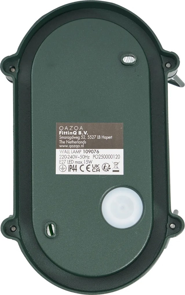 Zewnętrzna lampa ścienna i sufitowa ciemnozielona owalna IP44 - Noutica