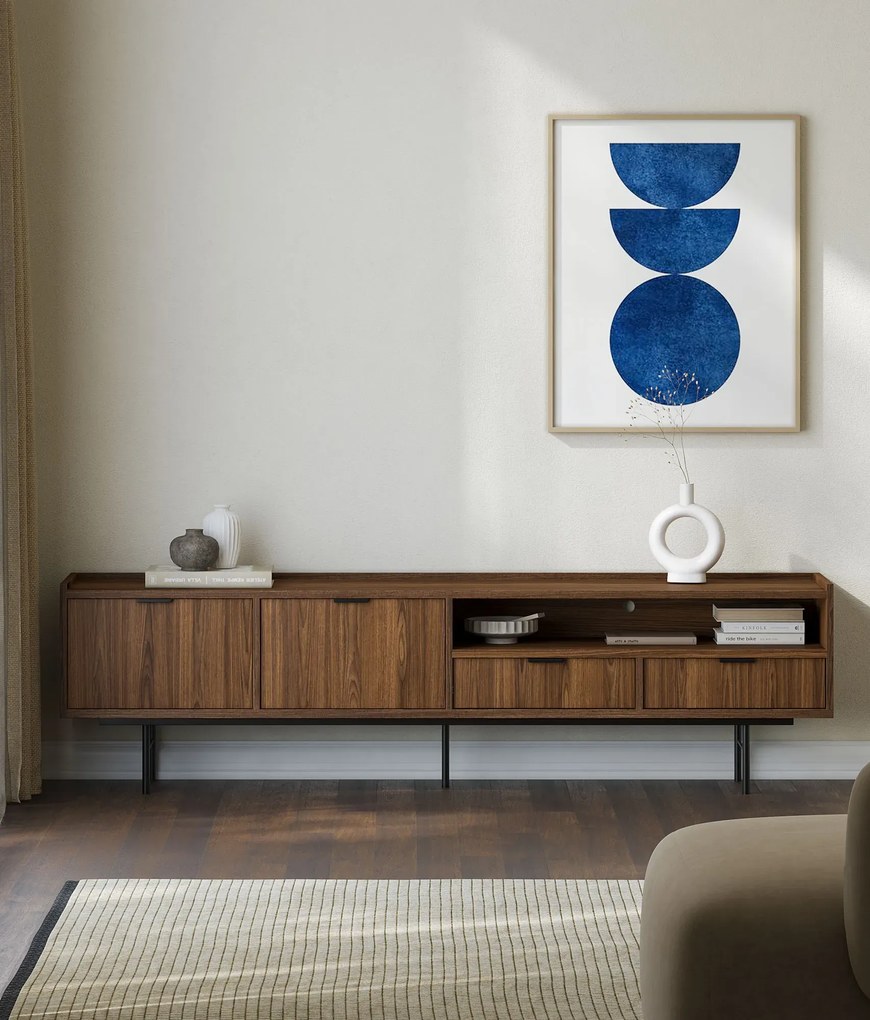 Stolik RTV do salonu 200 cm orzech warmia T5-B47