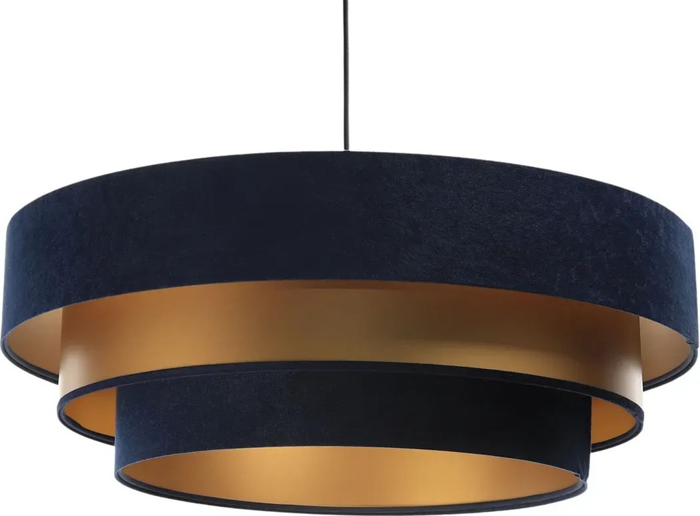 Granatowo-złota lampa wisząca glamour - S442 N2-Z79