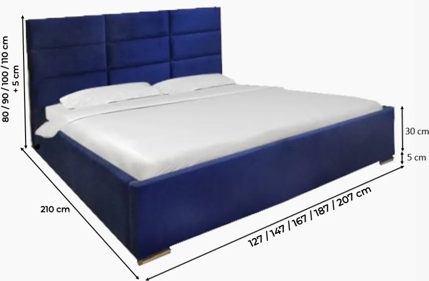 Łóżko sypialniane FOX3 SLIM - 180x200