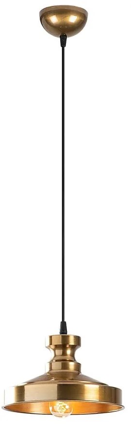 Lampa wisząca w kolorze złota z metalowym kloszem ø 22 cm Berceste – Opviq lights