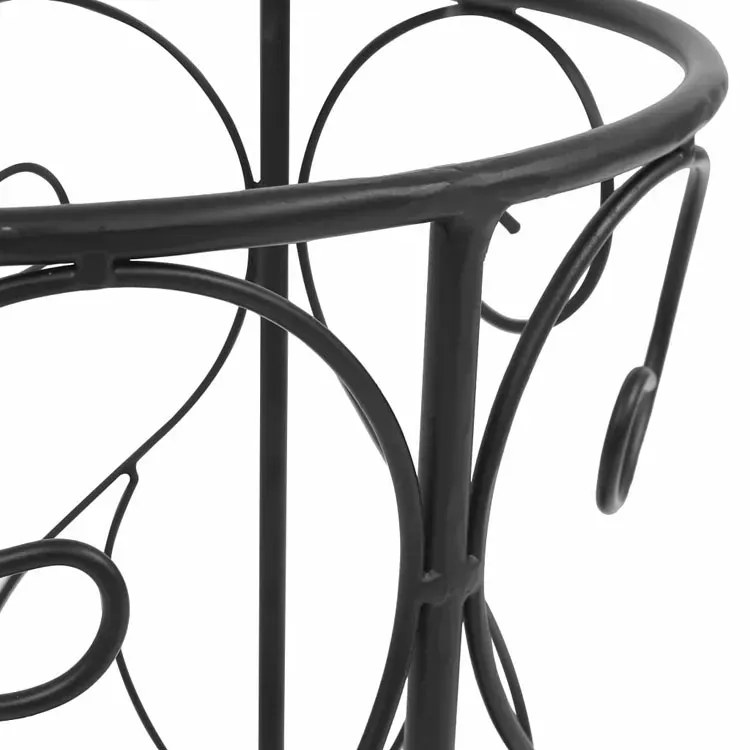 Czarny metalowy stojak na parasole w stylu vintage Pables
