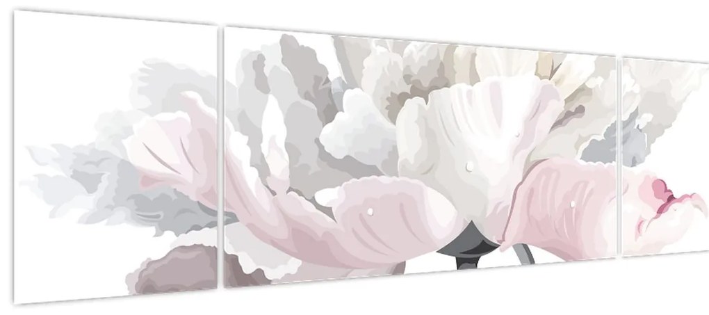 Obraz - Kwiat róży (170x50 cm)