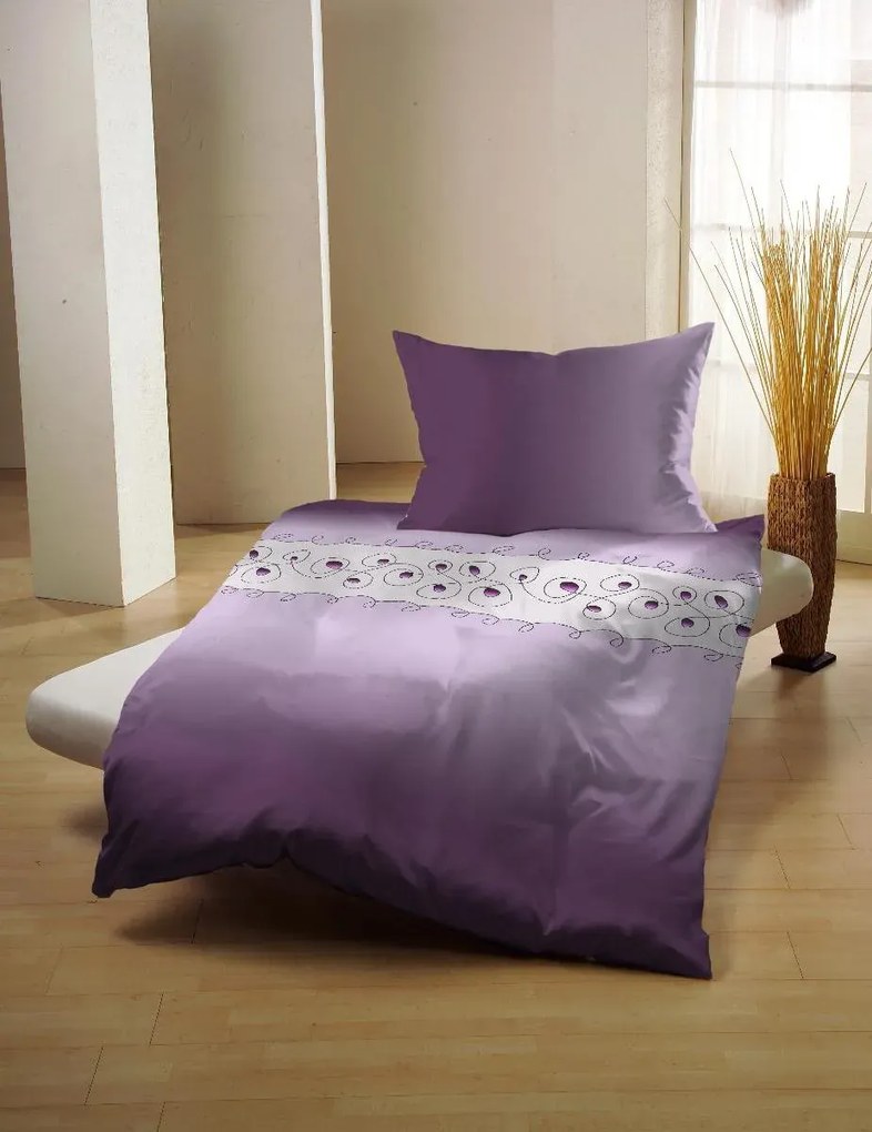 PrzytulneMieszkanie.pl PrzytulneMieszkanie.pl Bawełniana pościel NAVIRI fioletowa Rozmiar pościeli: 70 x 90 cm | 140 x 200 cm