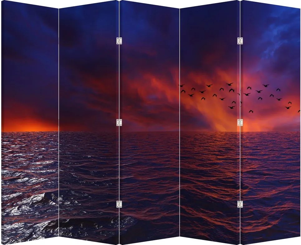 Parawan - Morze z ptakami (210x170 cm)