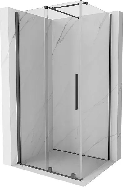 Mexen Velar kabina prysznicowa rozsuwana 90 x 100 cm, transparent, gun gray szczotkowany - 871-090-100-01-66