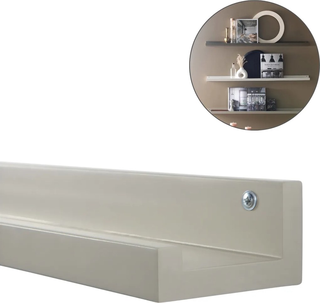 Półka ścienne na obrazy FOTOPLANK 120 cm, beżowa