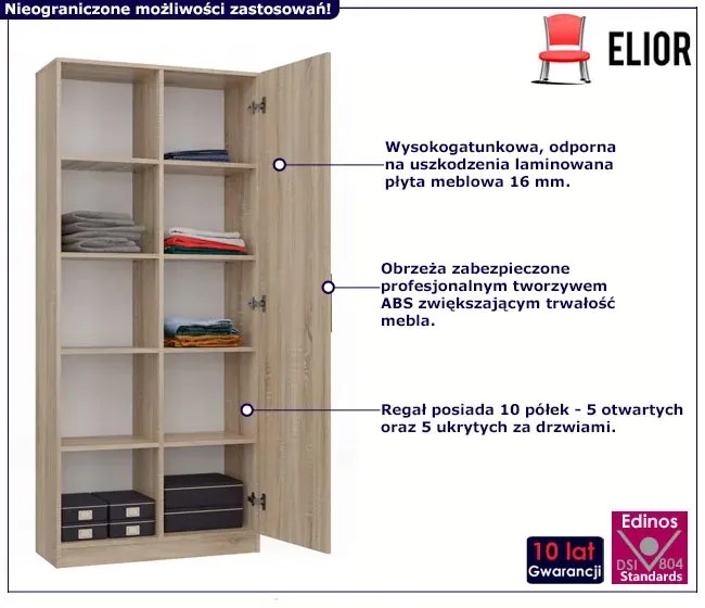 Wysoki regał na ubrania dąb sonoma R1-A60