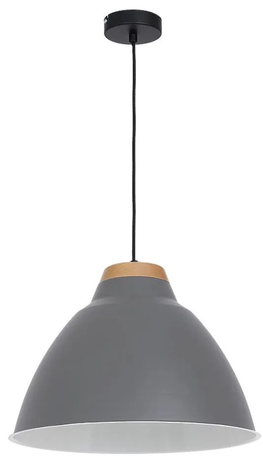 Lampa wisząca SKAL 1xE27/60W szara