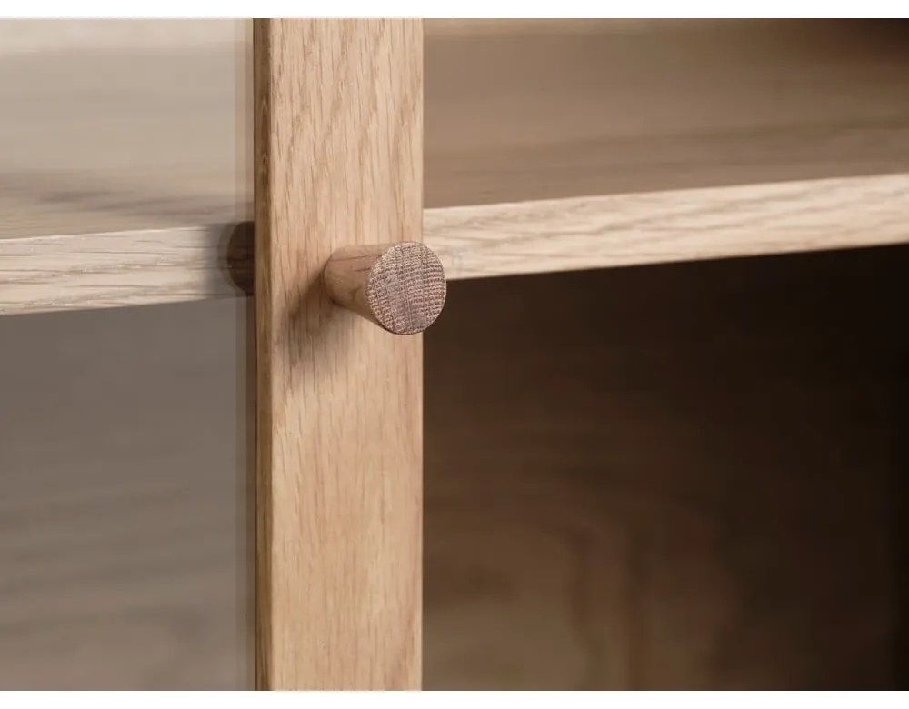 Witryna z litego drewna dębowego 190x90 cm Elba – Unique Furniture