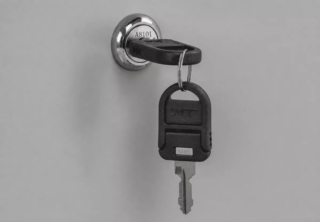 Komoda metalowa aktowa z szerokimi szufladami na dokumenty