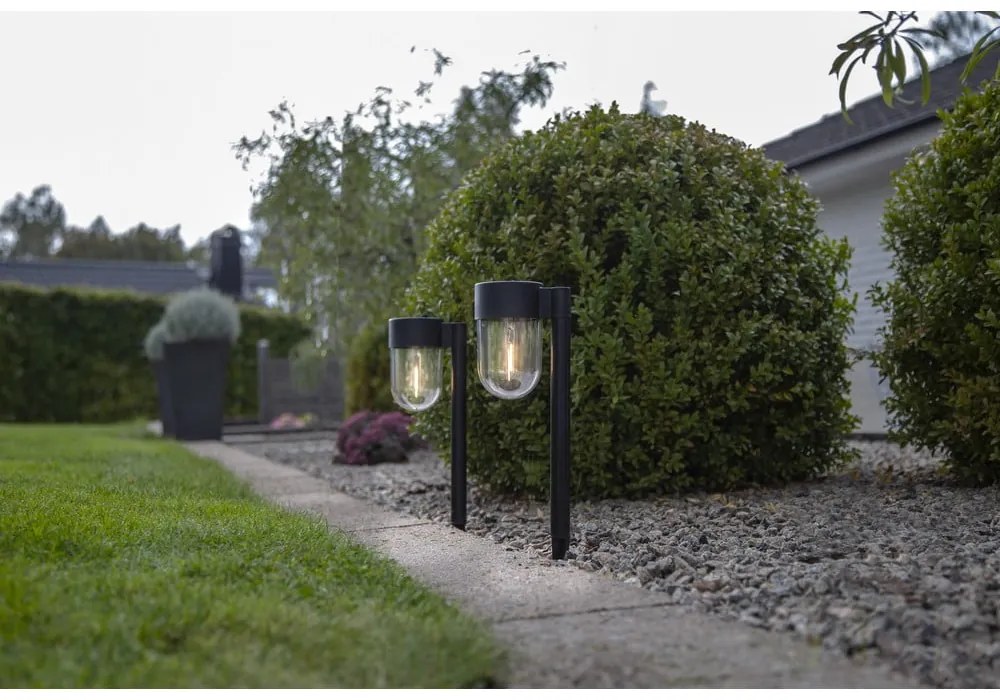 Zestaw 2 ogrodowych lamp solarnych LED Star Trading Cupolai, wys. 30 cm