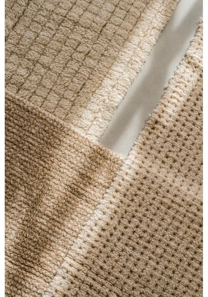 Wełniany chodnik odpowiedni do prania/tkany ręcznie w kolorze kości słoniowej 80x230 cm Unexpected Wool – Lorena Canals