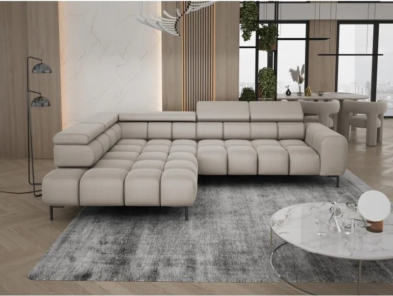 Narożnik PLAZA L wolnostojący Lewostronny w tkaninie Promocyjnej SOLAR 16 WERSAL