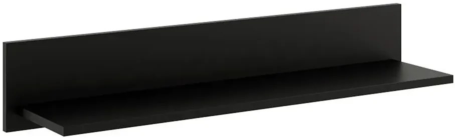 Czarna minimalistyczna półka na ścianę - Lava