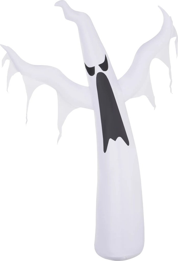 Homcom® Dekoracja Na Halloween Dmuchany Duch Led Białe Światło