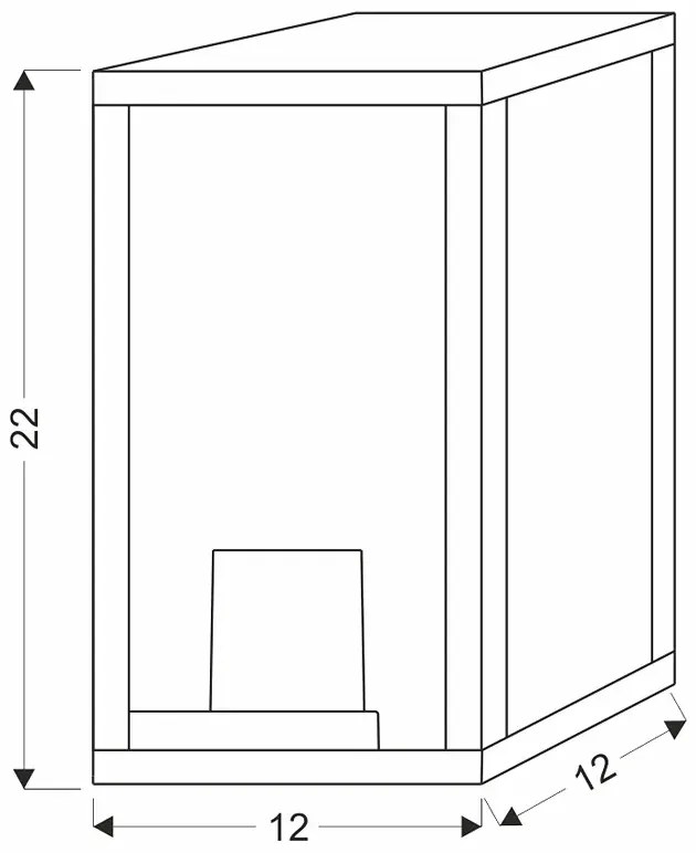 Czarny nowoczesny kinkiet zewnętrzny - D189 T8-R56