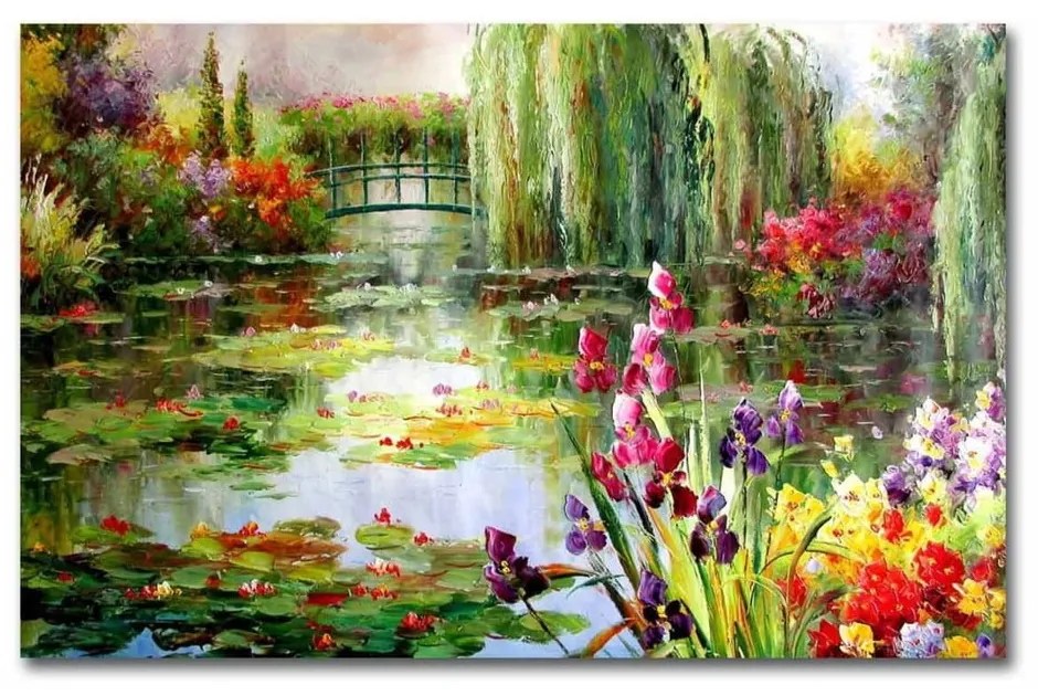 Obraz na płótnie Impressionist Garden, 70x45 cm