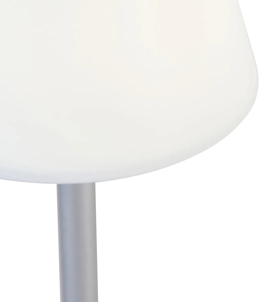 Zewnetrzna Lampa stołowa szara z wbudowanym LED, ładowana z dotykowym ściemniaczem - RenataDesignerski Oswietlenie zewnetrzne