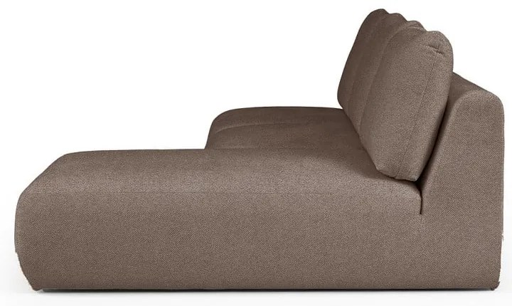 Brązowy narożnik z materiału bouclé (prawostronny/z szezlongiem) Mirel – Rodier